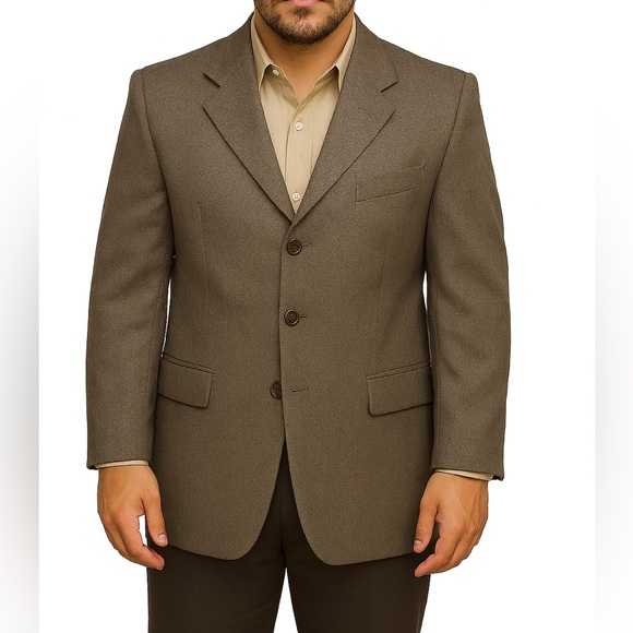 Joseph Abboud Other - Joseph Abboud Taupe Brown and Black Lightweight Tweed Wool Men's Blazer